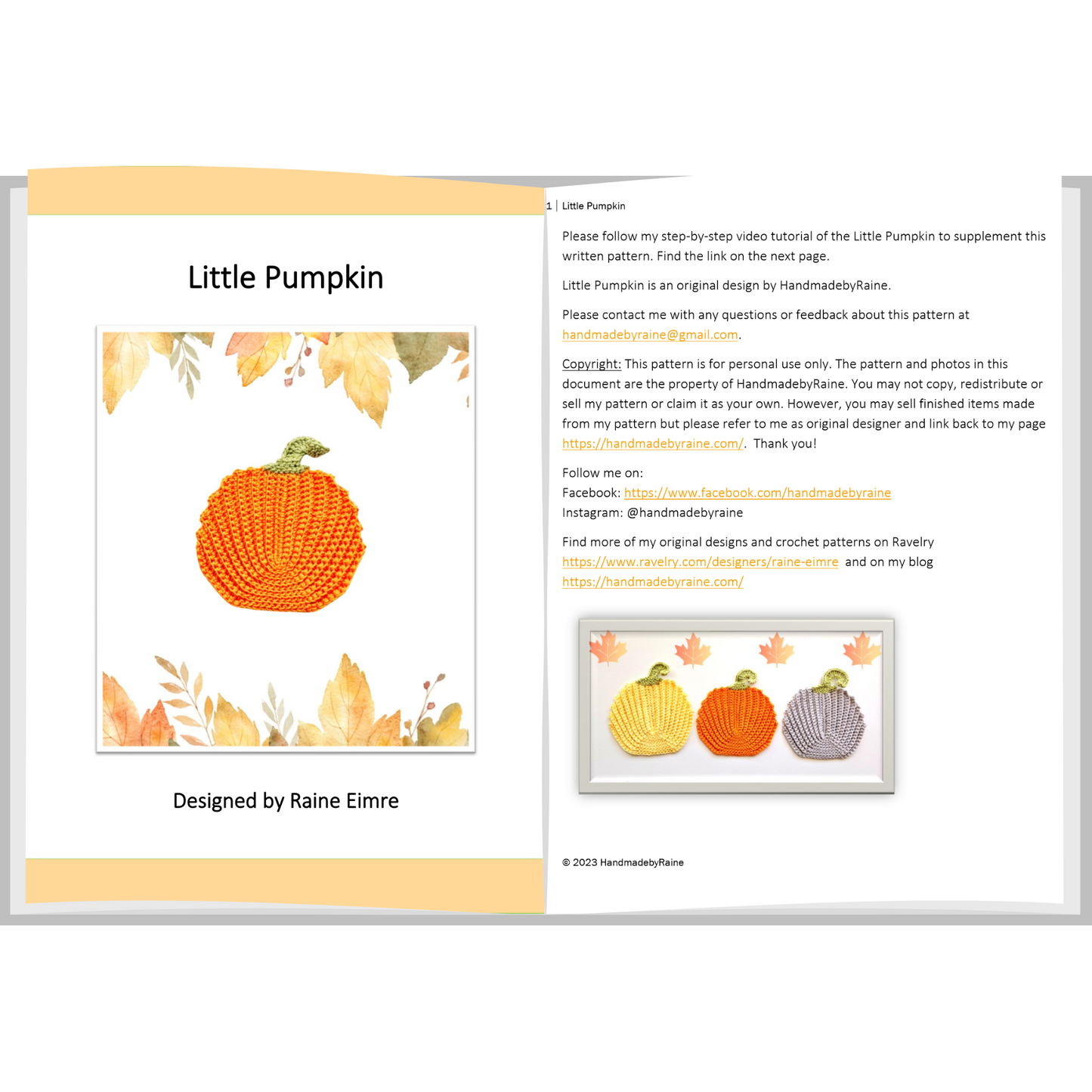 Little Pumpkin PDF Crochet Pattern