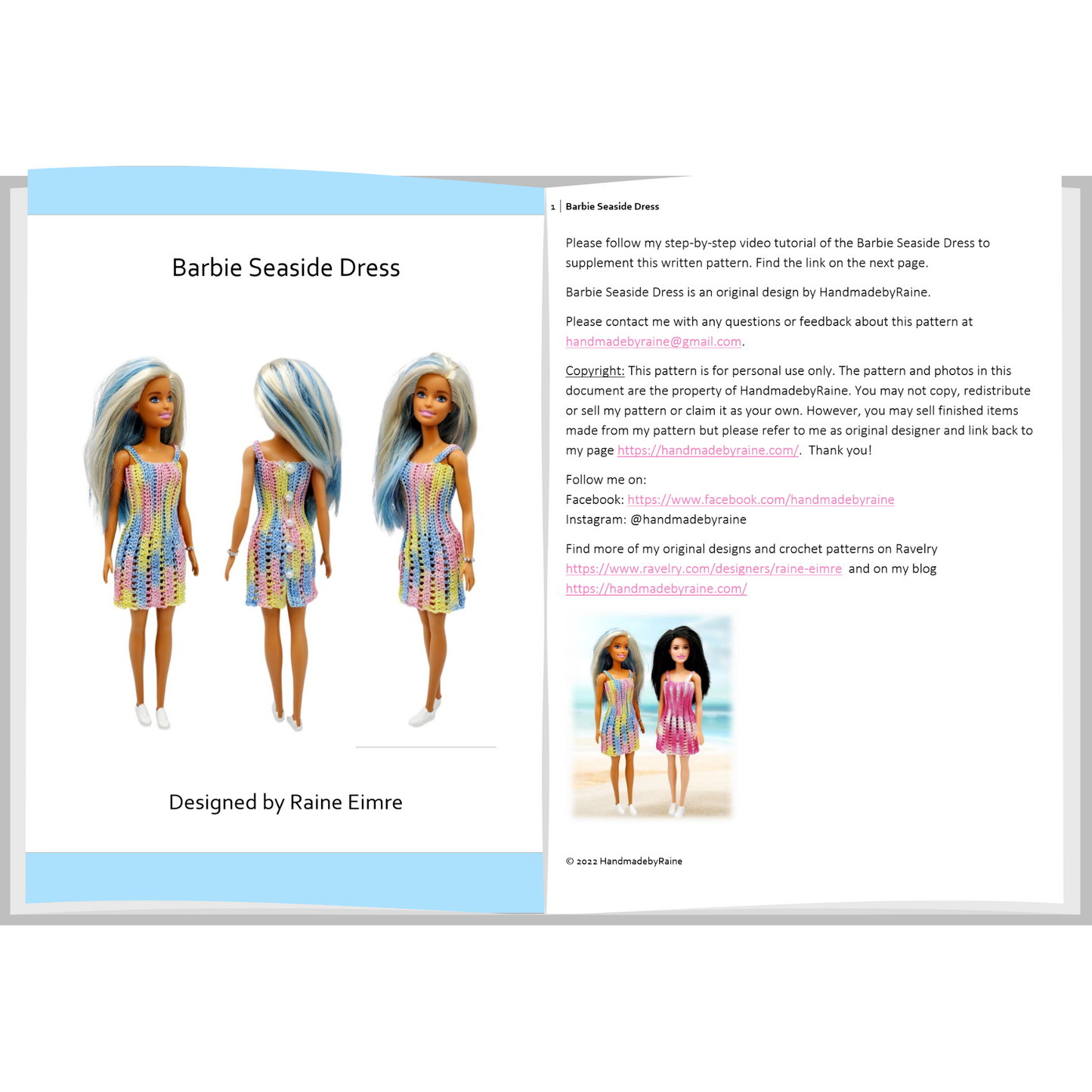Barbie Seaside Dress PDF Crochet Pattern
