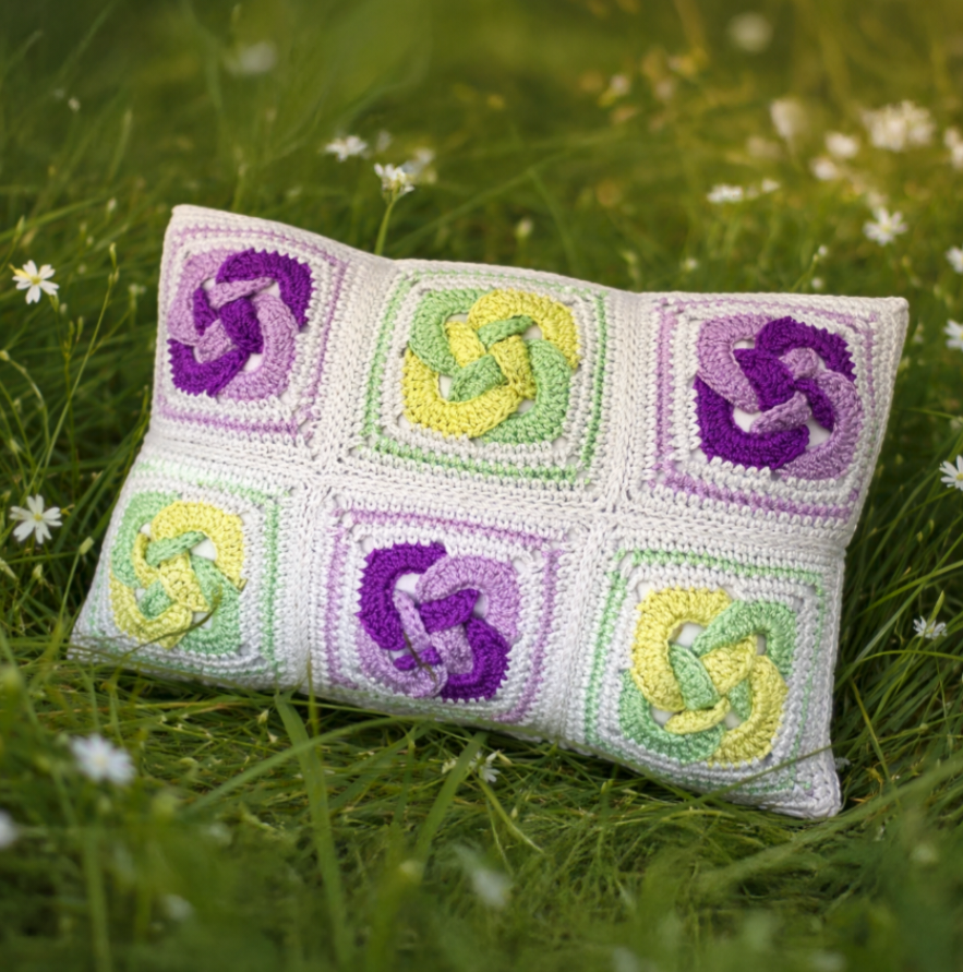 Celtic Knot Pillow PDF Crochet Pattern