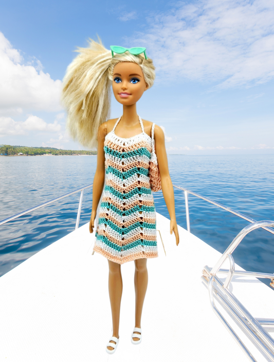 Barbie Coastal Dress and Bag PDF Crochet Pattern