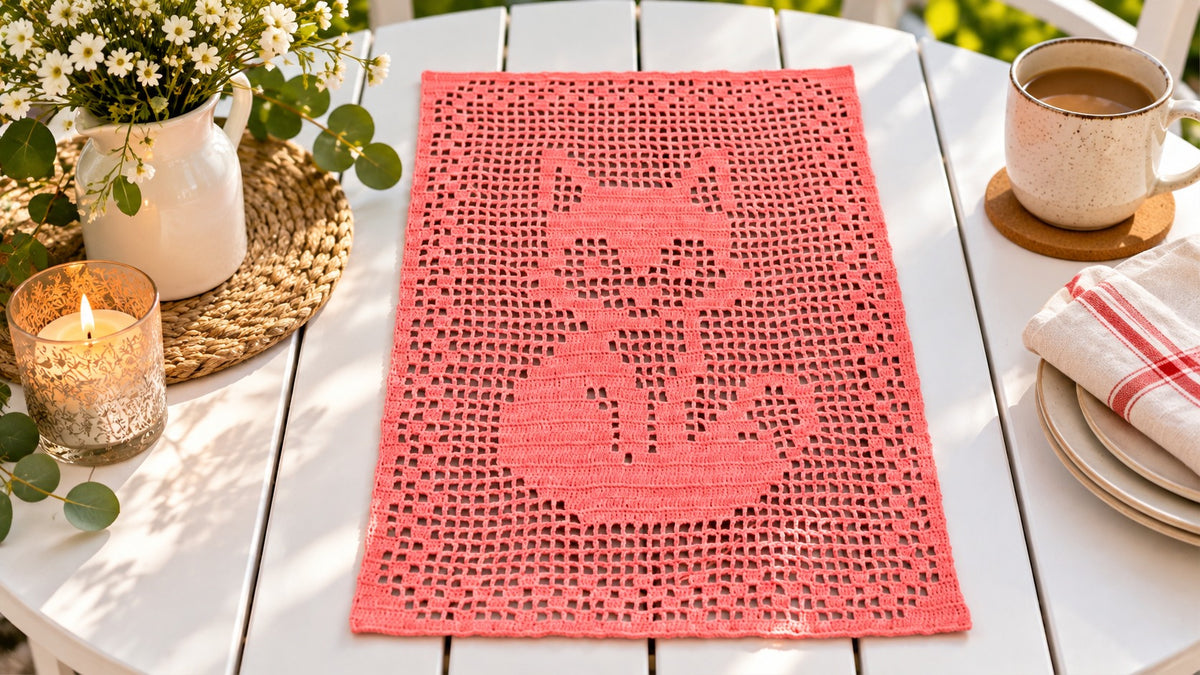 Fox Table Runner PDF Crochet Pattern