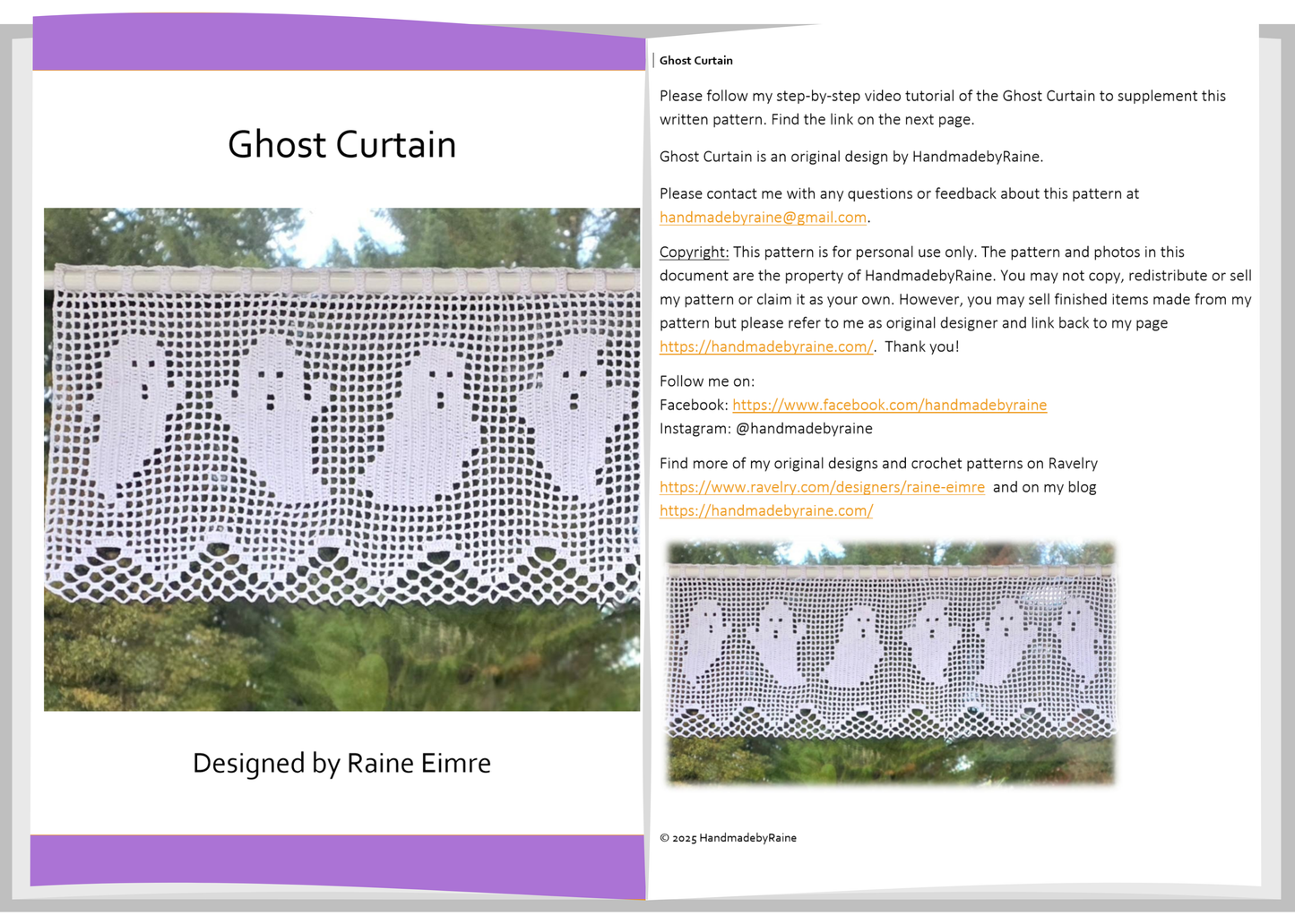 Ghost Curtain PDF Crochet Pattern