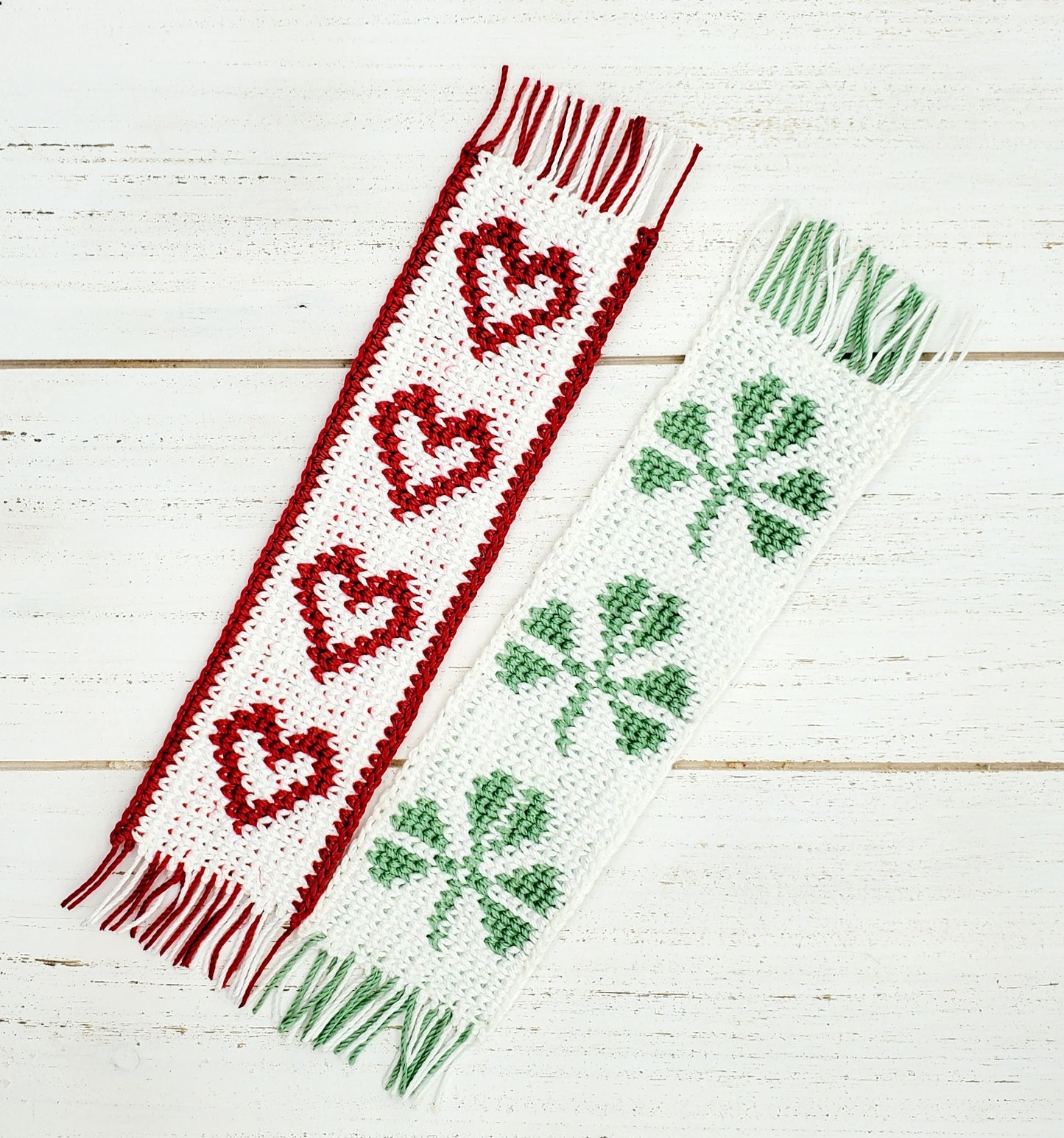 Heart and Leaf Bookmark PDF Crochet Pattern