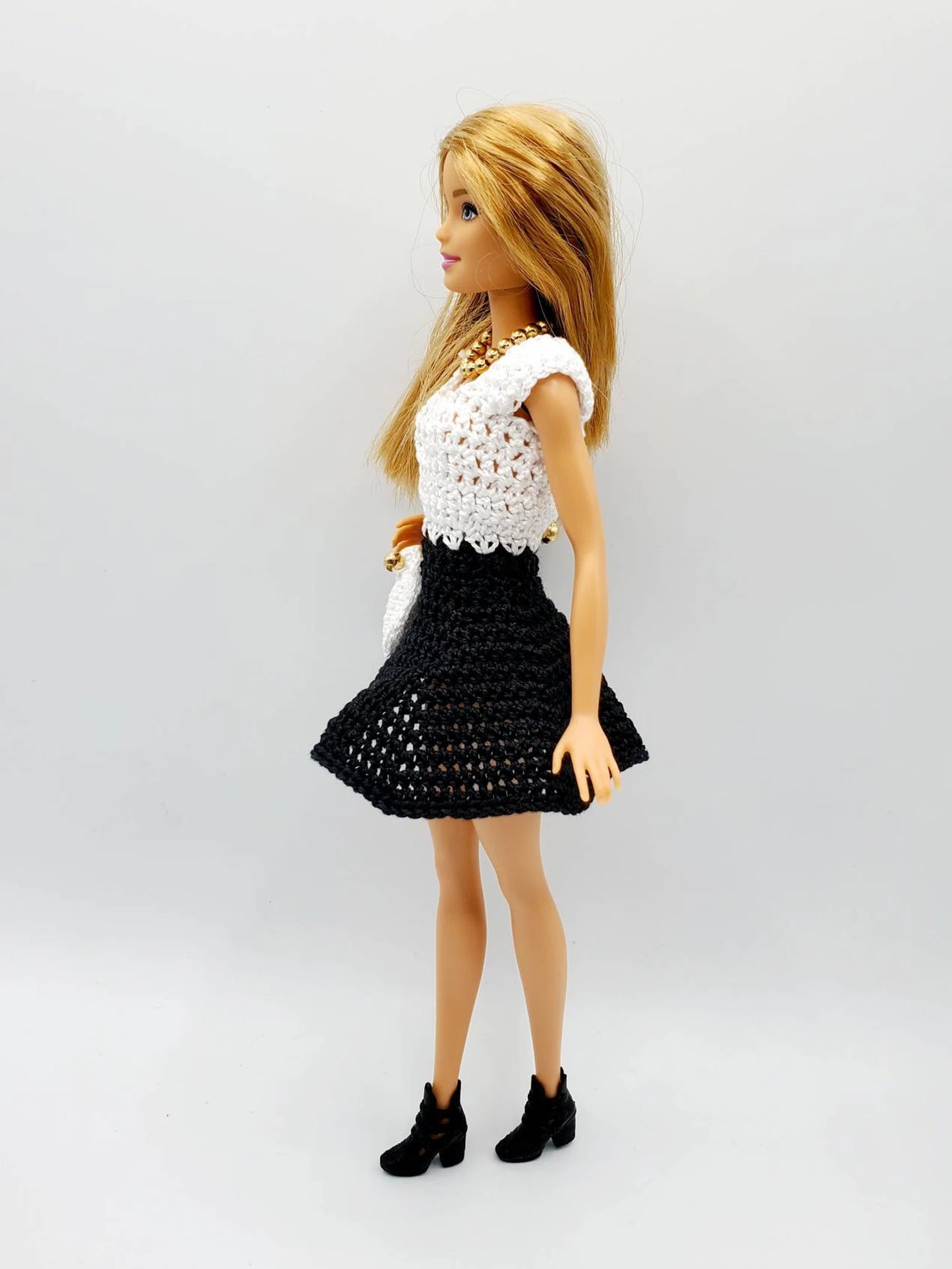 Barbie Skirt Dress and Purse PDF crochet pattern