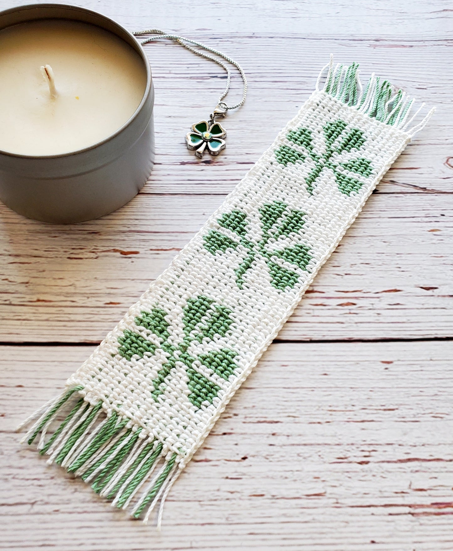 Heart and Leaf Bookmark PDF Crochet Pattern