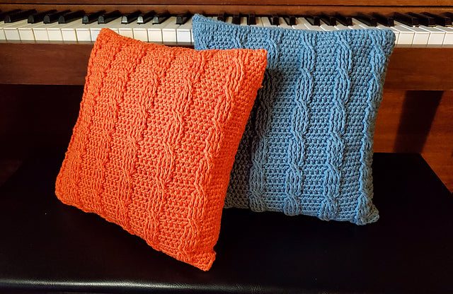 Cable Stitch Pillow PDF Crochet Pattern