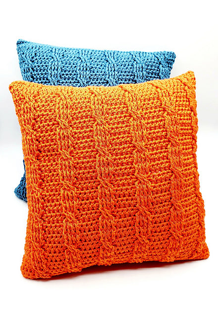 Cable Stitch Pillow PDF Crochet Pattern