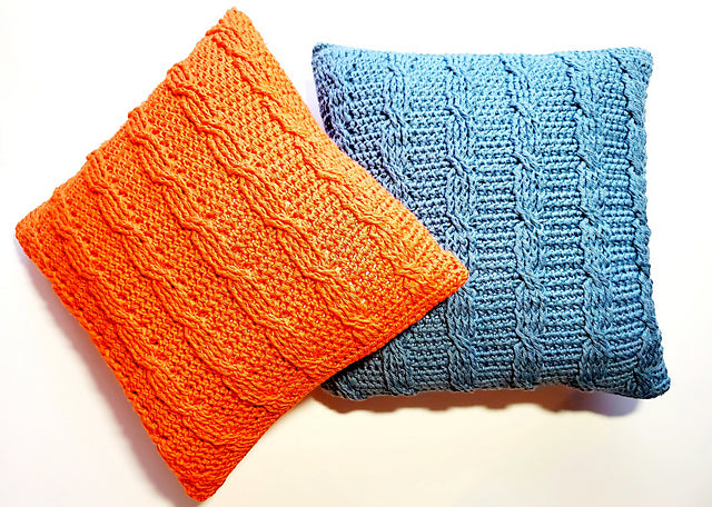 Cable Stitch Pillow PDF Crochet Pattern