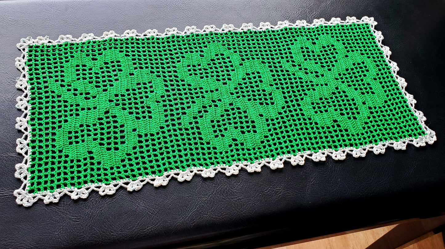 Shamrock Table Runner PDF Crochet Pattern
