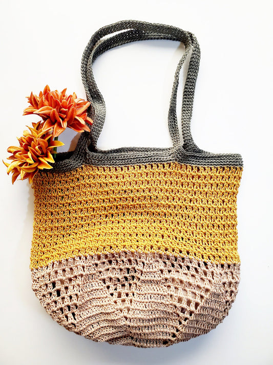 Acorn Market Bag PDF Crochet Pattern