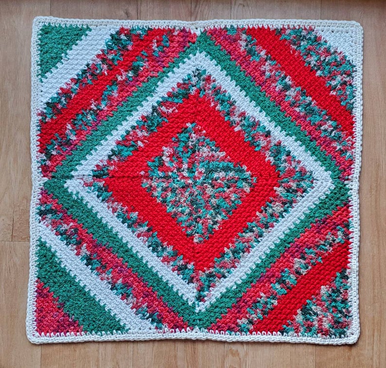 C2C Square Rug PDF Crochet Pattern