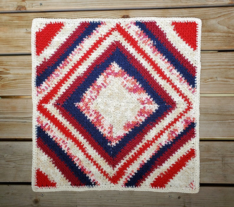 C2C Square Rug PDF Crochet Pattern