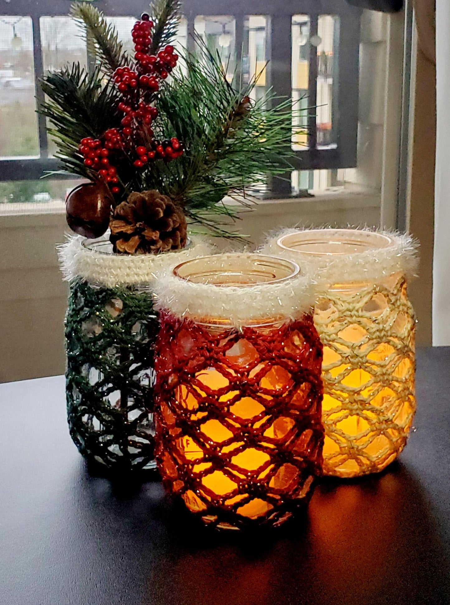 Christmas Jar Cozy PDF Crochet Pattern