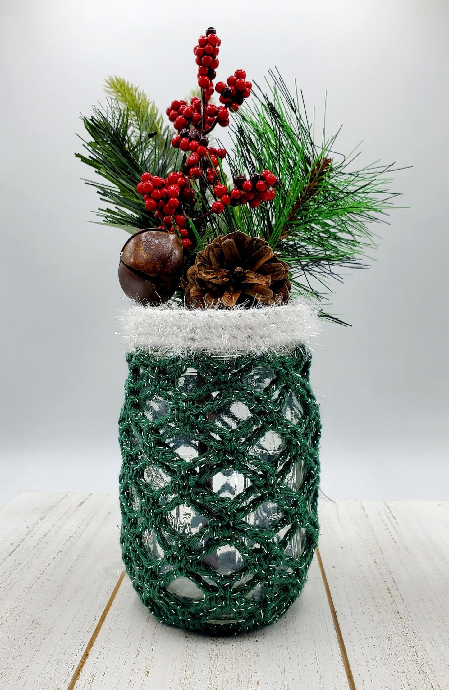 Christmas Jar Cozy PDF Crochet Pattern