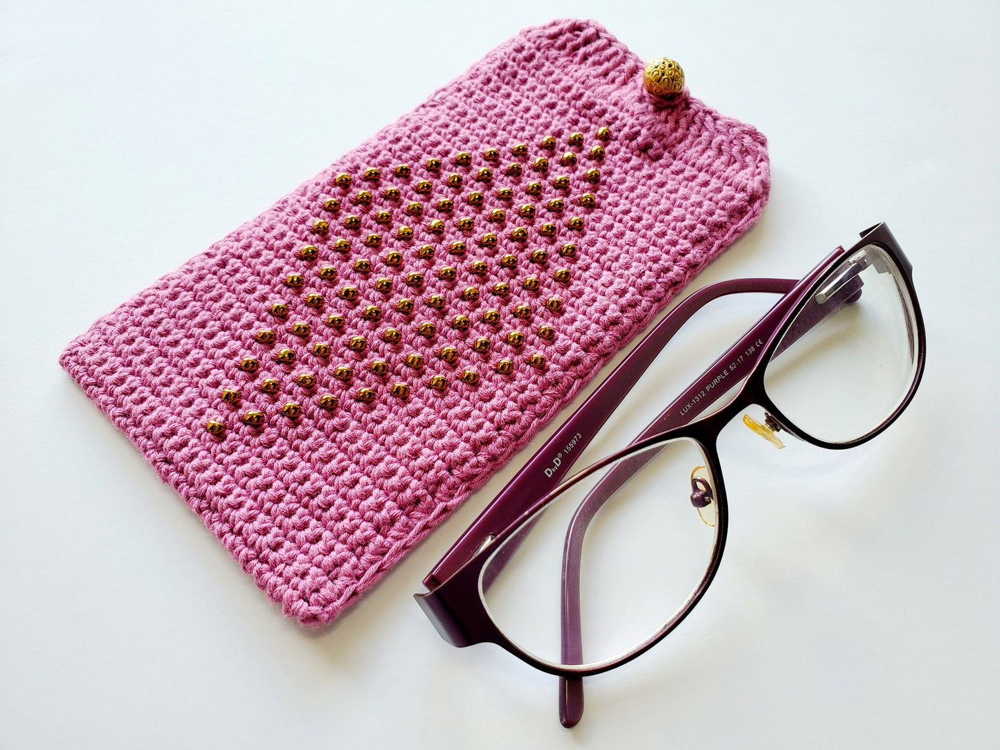 Beaded Eyeglass Case PDF Crochet Pattern