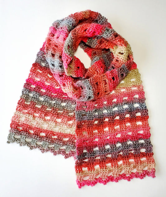 Soft Trellis Scarf PDF Crochet Pattern