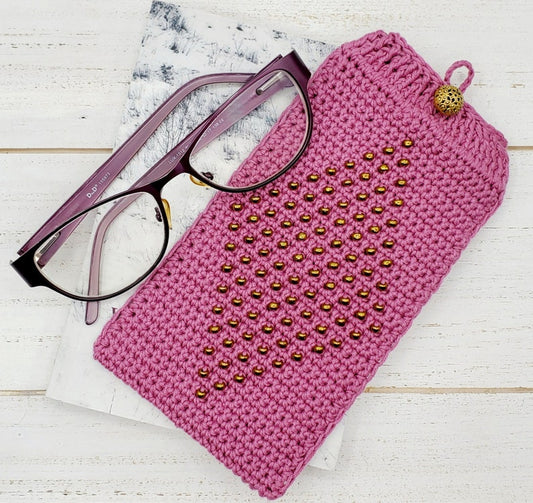 Beaded Eyeglass Case PDF Crochet Pattern