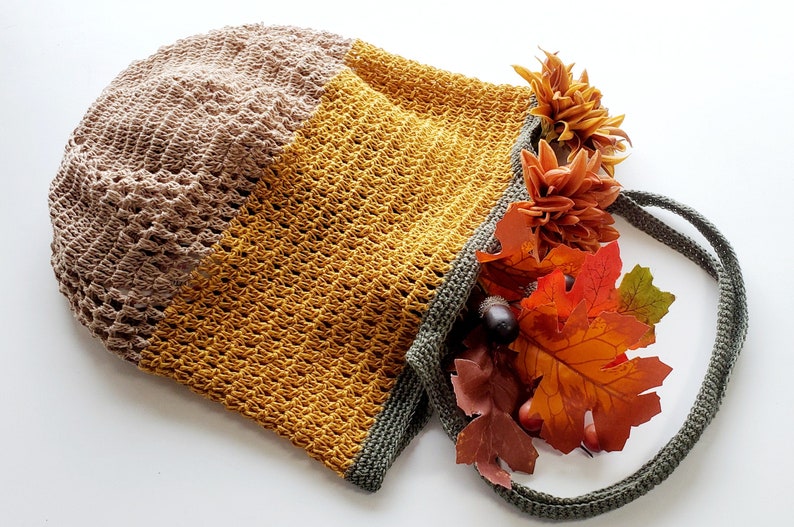 Acorn Market Bag PDF Crochet Pattern