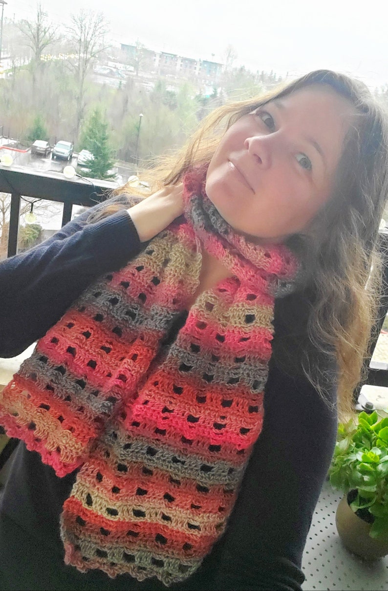 Soft Trellis Scarf PDF Crochet Pattern