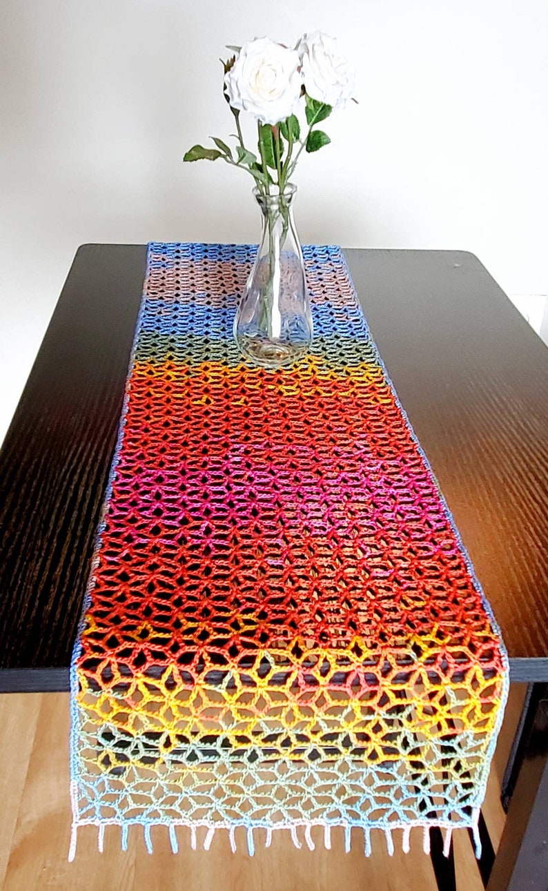 Floral Table Runner PDF Crochet Pattern